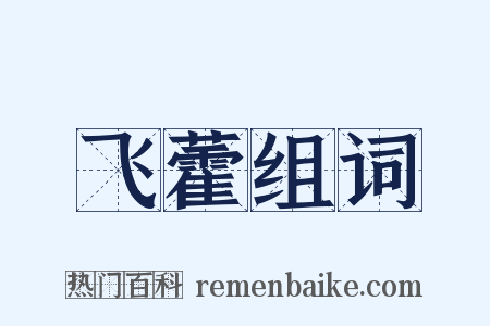 飞藿组词是什么意思的图片